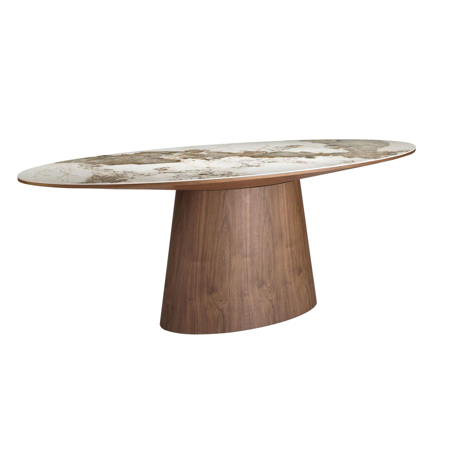 Marble Vein Oval Table