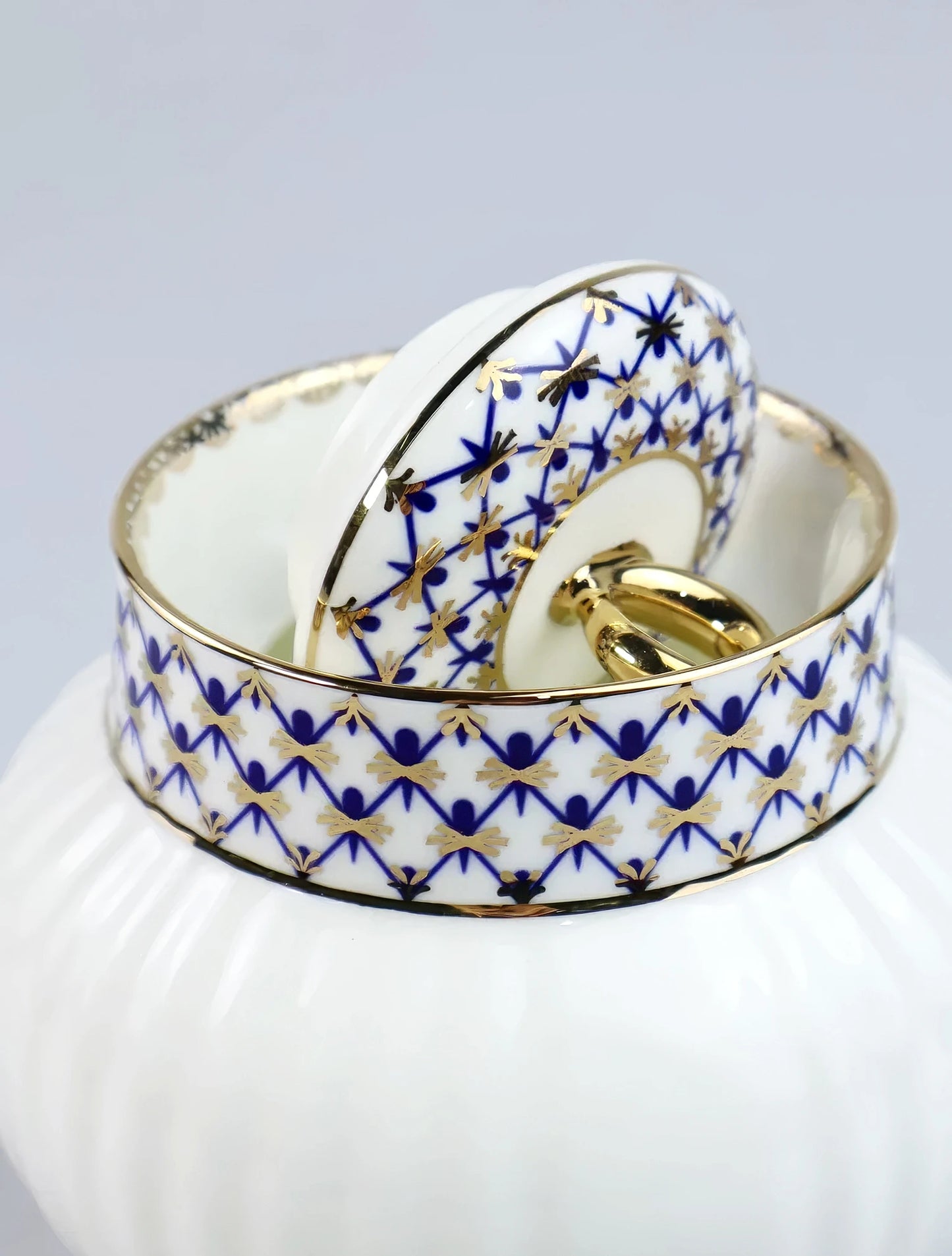 Cobalt Net Sugar Bowl